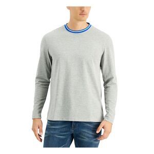 CLUBROOM Mens Gray Classic Fit Performance Stretch Casual Shirt S